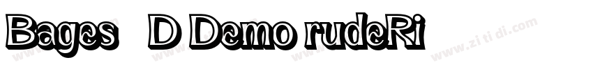 Bages 3D Demo rudeRi字体转换
